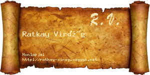 Ratkay Virág névjegykártya