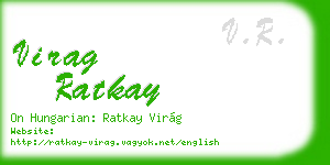 virag ratkay business card